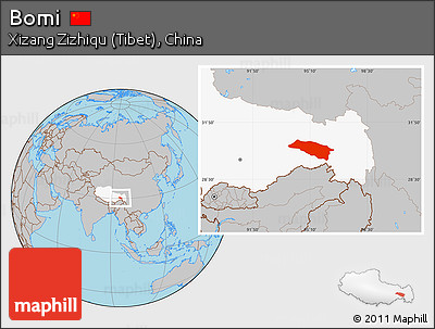 Gray Location Map of Bomi, highlighted parent region