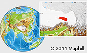 Physical Location Map of Bomi, highlighted parent region
