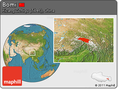 Satellite Location Map of Bomi