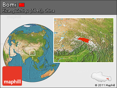 Satellite Location Map of Bomi