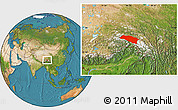 Satellite Location Map of Bomi