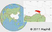 Savanna Style Location Map of Bomi, highlighted country