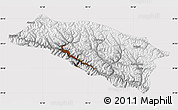 Physical Map of Bomi, cropped outside