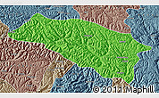 Political Map of Bomi, semi-desaturated