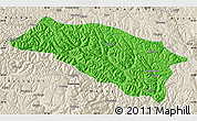 Political Map of Bomi, shaded relief outside