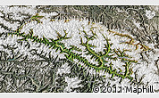 Satellite Map of Bomi, semi-desaturated