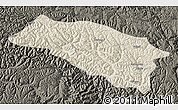 Shaded Relief Map of Bomi, darken