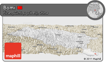 Classic Style Panoramic Map of Bomi