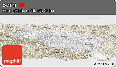 Classic Style Panoramic Map of Bomi