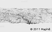Physical Panoramic Map of Bomi, desaturated
