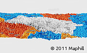 Physical Panoramic Map of Bomi, political outside