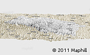 Physical Panoramic Map of Bomi, shaded relief outside