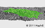 Political Panoramic Map of Bomi, desaturated
