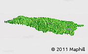 Political Panoramic Map of Bomi, single color outside