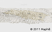 Shaded Relief Panoramic Map of Bomi, lighten