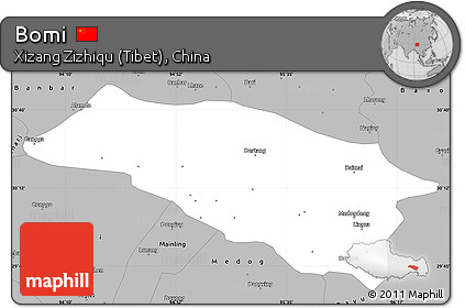 Gray Simple Map of Bomi