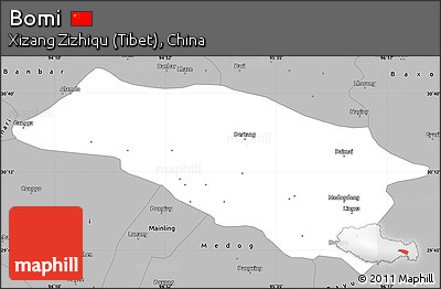 Gray Simple Map of Bomi