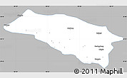 Gray Simple Map of Bomi, single color outside