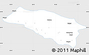Silver Style Simple Map of Bomi, single color outside