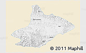 Classic Style 3D Map of Comai, single color outside
