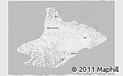 Gray 3D Map of Comai, single color outside