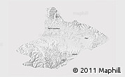 Physical 3D Map of Comai, cropped outside