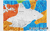 Physical 3D Map of Comai, political outside