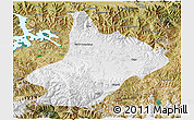 Physical 3D Map of Comai, satellite outside