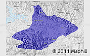 Political 3D Map of Comai, physical outside