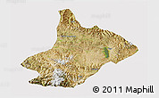 Satellite 3D Map of Comai, cropped outside