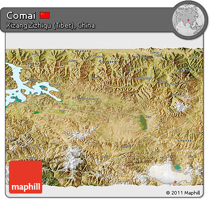 Satellite 3D Map of Comai