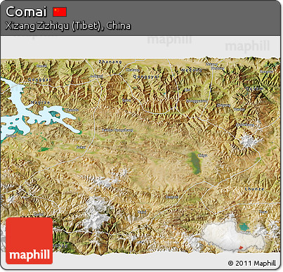 Satellite 3D Map of Comai