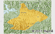 Savanna Style 3D Map of Comai