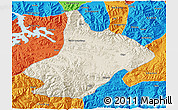 Shaded Relief 3D Map of Comai, political outside