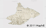 Shaded Relief 3D Map of Comai, single color outside
