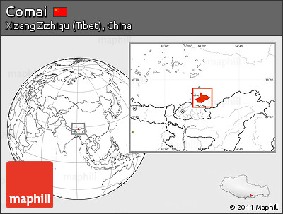 Blank Location Map of Comai