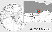 Blank Location Map of Comai, highlighted country, highlighted parent region