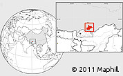 Blank Location Map of Comai, highlighted country