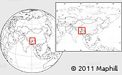 Blank Location Map of Comai, highlighted parent region, within the entire country