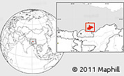 Blank Location Map of Comai, highlighted parent region