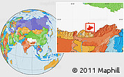 Political Location Map of Comai, highlighted parent region