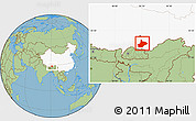 Savanna Style Location Map of Comai, highlighted country