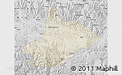 Shaded Relief Map of Comai, desaturated