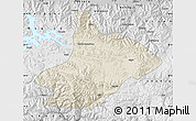 Shaded Relief Map of Comai, physical outside