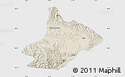 Shaded Relief Map of Comai, single color outside