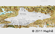 Physical Panoramic Map of Comai, satellite outside