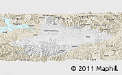 Physical Panoramic Map of Comai, shaded relief outside