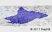 Political Panoramic Map of Comai, physical outside