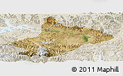 Satellite Panoramic Map of Comai, lighten