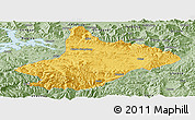 Savanna Style Panoramic Map of Comai